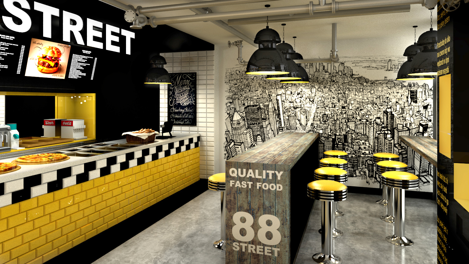 88th Street fast food bar Dominika Ladowska's Portfolio